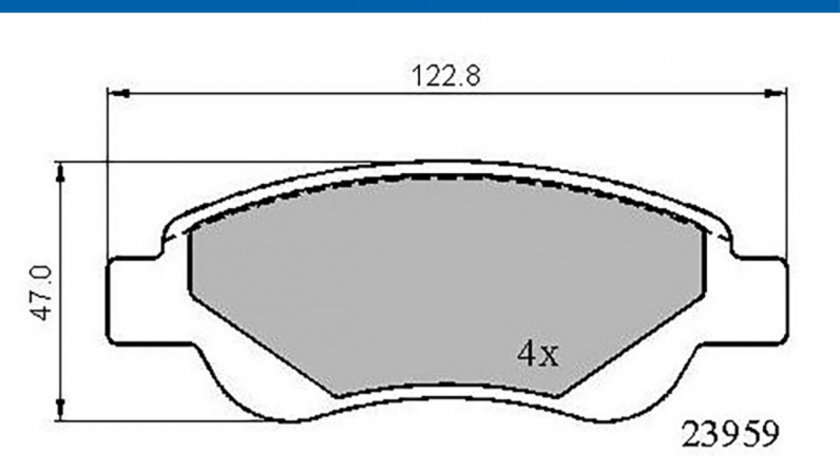 Set placute frana,frana disc punte fata (VKBP80037 SKF) Citroen,PEUGEOT,TOYOTA