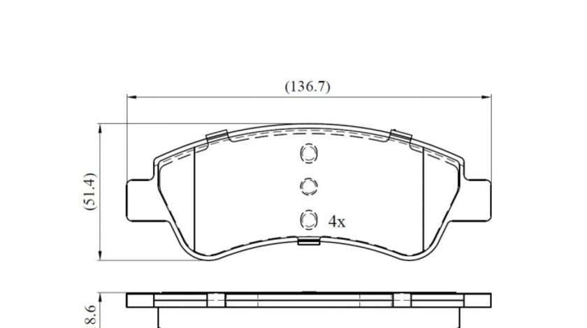 Set placute frana,frana disc punte fata (VKBP80040 SKF) Citroen,OPEL,PEUGEOT,VAUXHALL