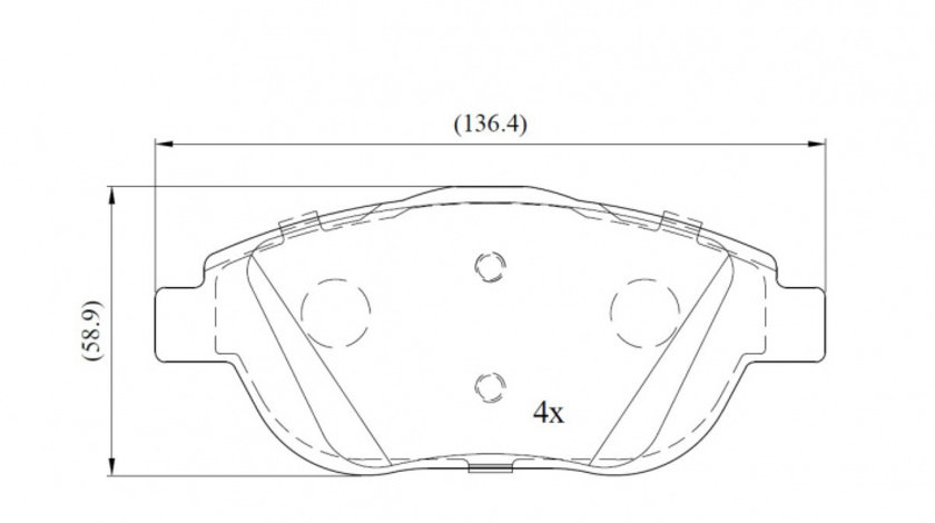 Set placute frana,frana disc punte fata (VKBP80098 SKF) Citroen,DS,OPEL,PEUGEOT,VAUXHALL