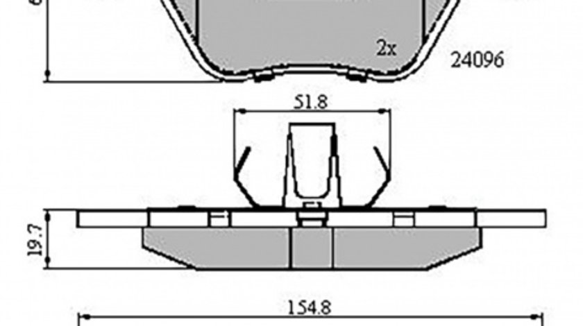 Set placute frana,frana disc punte fata (VKBP80141 SKF) BMW