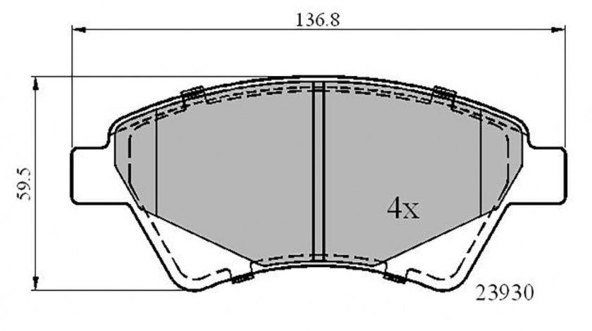 Set placute frana,frana disc punte fata (VKBP80163 SKF) RENAULT