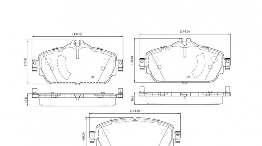 Set placute frana,frana disc punte fata (VKBP80196 SKF) MERCEDES-BENZ