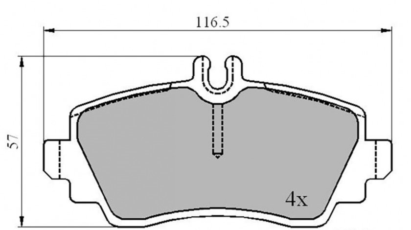 Set placute frana,frana disc punte fata (VKBP80220 SKF) MERCEDES-BENZ