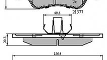 Set placute frana,frana disc punte fata (VKBP80254...