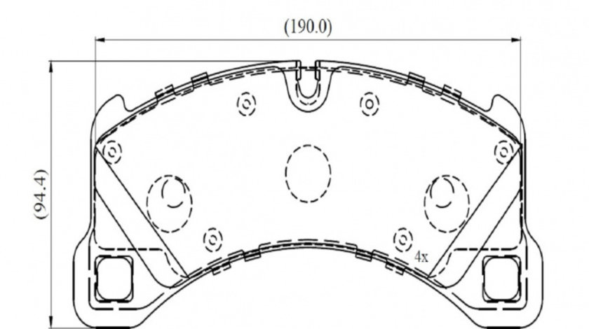 Set placute frana,frana disc punte fata (VKBP80293 SKF) PORSCHE