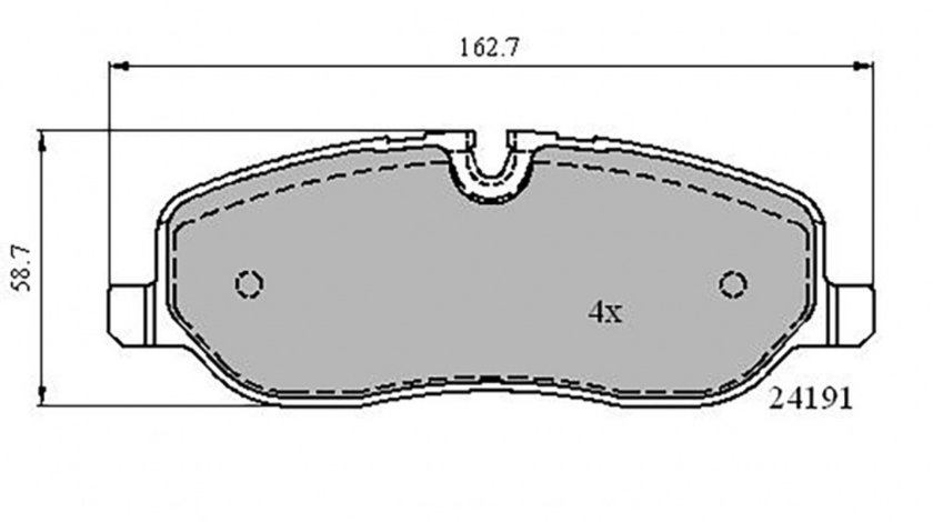 Set placute frana,frana disc punte fata (VKBP80306 SKF) LAND ROVER,SUZUKI