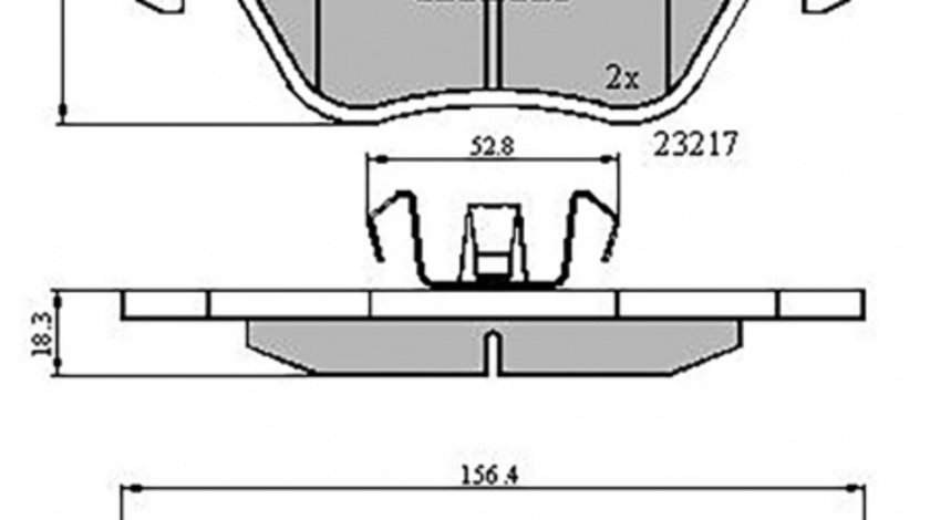 Set placute frana,frana disc punte fata (VKBP80309 SKF) RENAULT