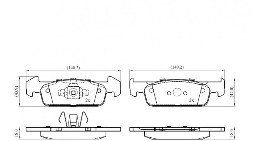 Set placute frana,frana disc punte fata (VKBP80376 SKF) DACIA,RENAULT