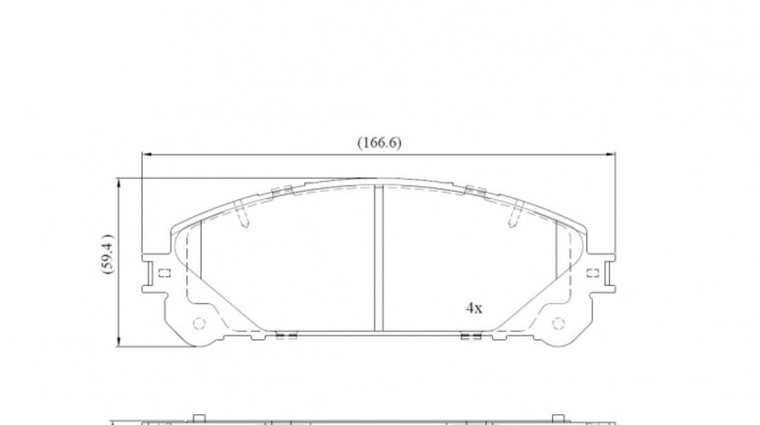 Set placute frana,frana disc punte fata (VKBP80473 SKF) LEXUS,TOYOTA