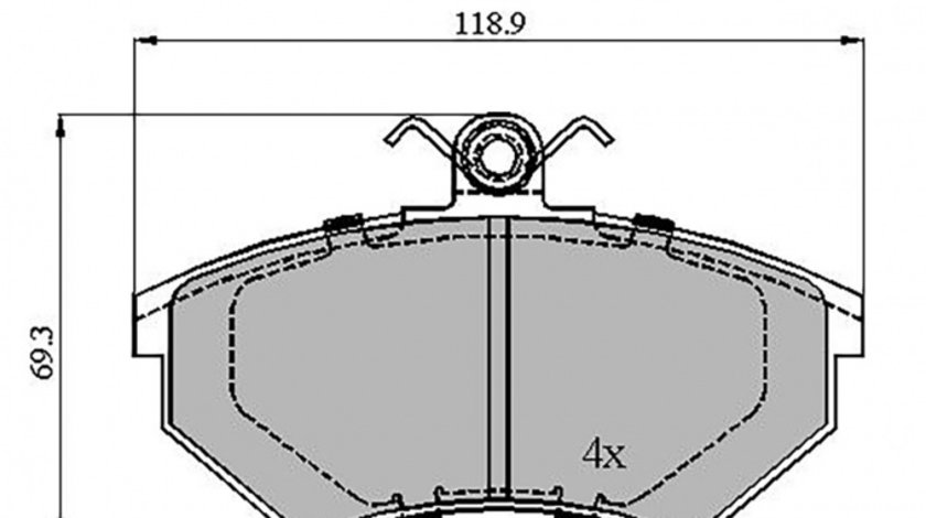 Set placute frana,frana disc punte fata (VKBP80598 SKF) AUDI,CHERY,SEAT,VW