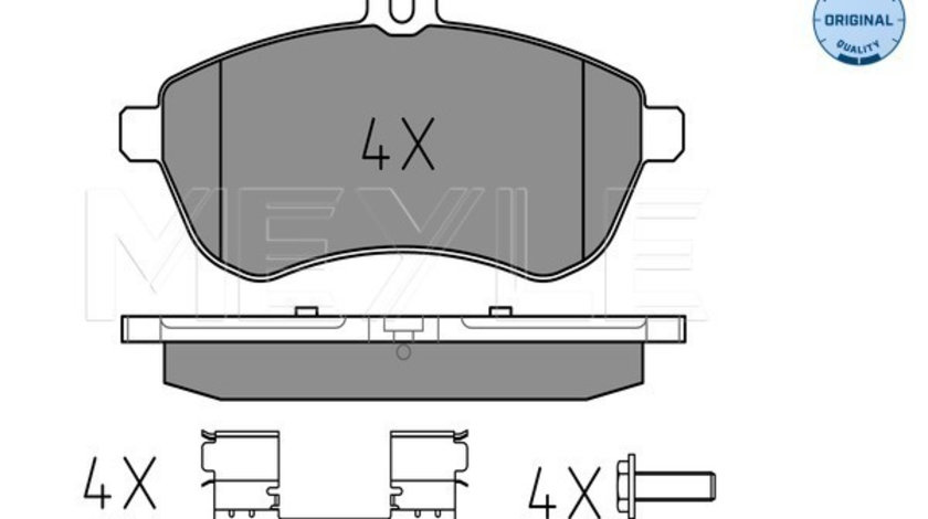 Set placute frana,frana disc punte fata (0252430620K1 MEYLE) MERCEDES-BENZ,MERCEDES-BENZ (BBDC)