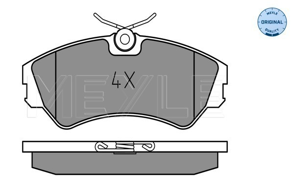 Set placute frana,frana disc punte fata (0252012419 MEYLE) VW