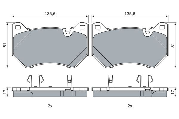 Set placute frana,frana disc punte fata (0986424965 BOSCH) AUDI