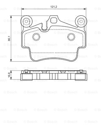 Set placute frana,frana disc punte fata (0986494567 BOSCH) PORSCHE