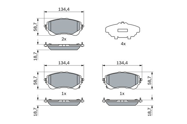 Set placute frana,frana disc punte fata (0986424898 BOSCH) SUZUKI,TOYOTA