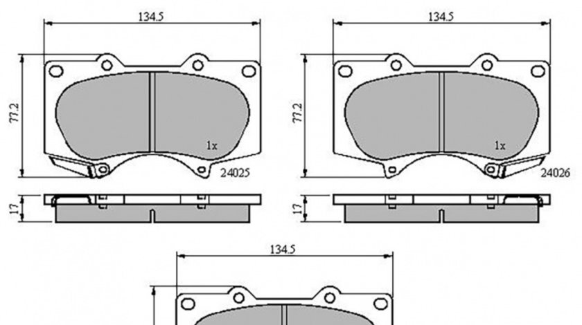 Set placute frana,frana disc punte fata (VKBP80135A SKF) LEXUS,MITSUBISHI,TOYOTA