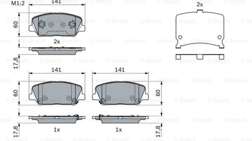 Set placute frana,frana disc punte fata (0986494671 BOSCH) HYUNDAI,KIA