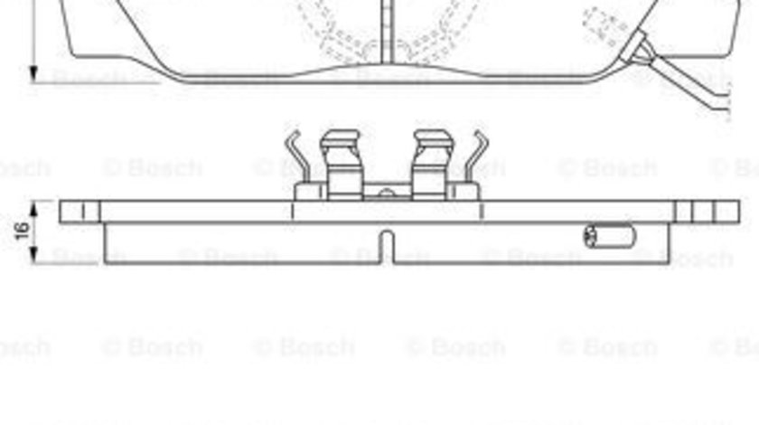 Set placute frana,frana disc punte fata (0986424551 BOSCH) ALFA ROMEO,DAEWOO,SSANGYONG