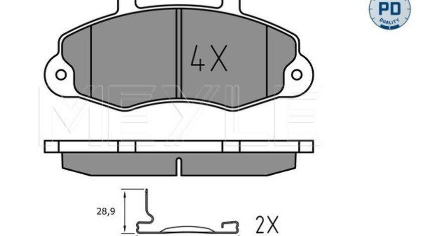 Set placute frana,frana disc punte fata (0252147018PD MEYLE) FORD