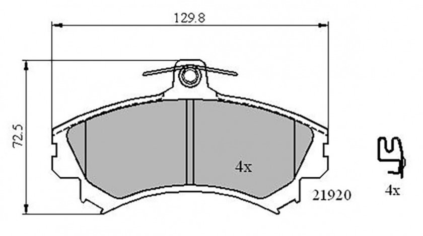 Set placute frana,frana disc punte fata (VKBP80193A SKF) MITSUBISHI,SMART