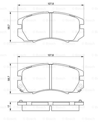 Set placute frana,frana disc punte fata (0986424211 BOSCH) SUBARU