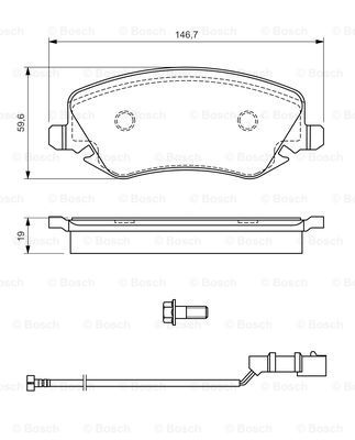 Set placute frana,frana disc punte fata (0986424679 BOSCH) LANCIA
