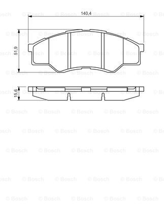 Set placute frana,frana disc punte fata (0986494425 BOSCH) TOYOTA