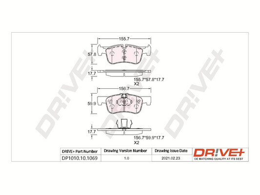 Set placute frana,frana disc punte fata (DP1010101069 DRIVE) BMW