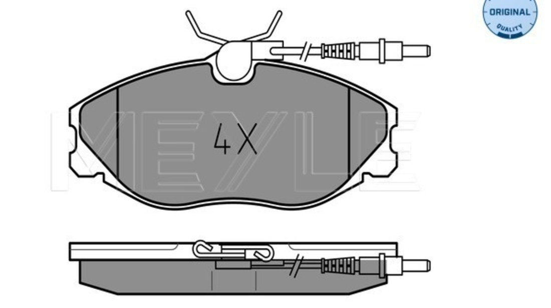 Set placute frana,frana disc punte fata (0252167419W MEYLE) Citroen,PEUGEOT