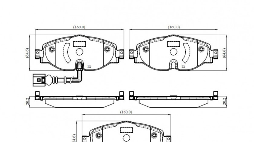 Set placute frana,frana disc punte fata (VKBP80018E SKF) AUDI,SEAT,SKODA,VW