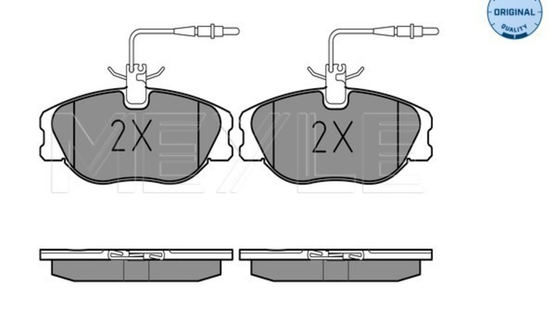 Set placute frana,frana disc punte fata (0252180119W MEYLE) Citroen,FIAT,LANCIA,PEUGEOT