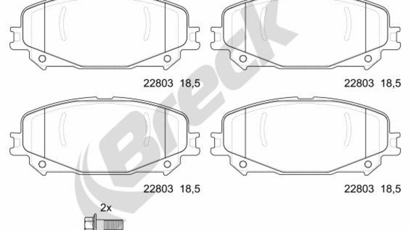 Set placute frana,frana disc punte fata (228030070100 BRK) RENAULT