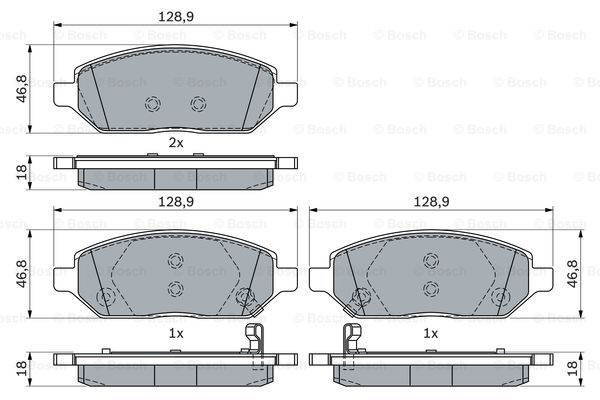 Set placute frana,frana disc punte fata (0986494906 BOSCH) OPEL,VAUXHALL