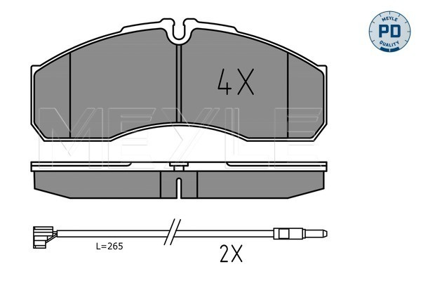 Set placute frana,frana disc punte fata (0252916020PD MEYLE) IVECO