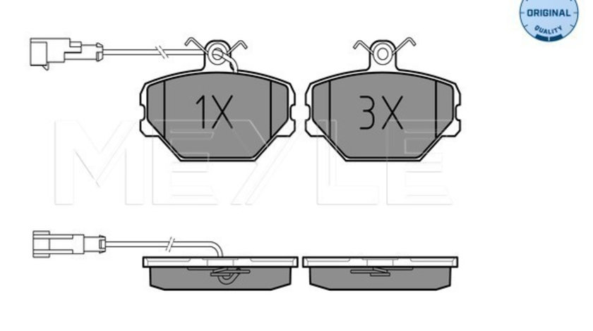 Set placute frana,frana disc punte fata (0252110016W MEYLE) FIAT,LANCIA