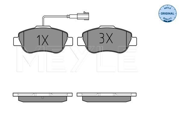 Set placute frana,frana disc punte fata (0252407218 MEYLE) FIAT