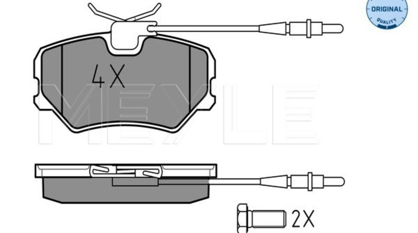Set placute frana,frana disc punte fata (0252120918W MEYLE) PEUGEOT