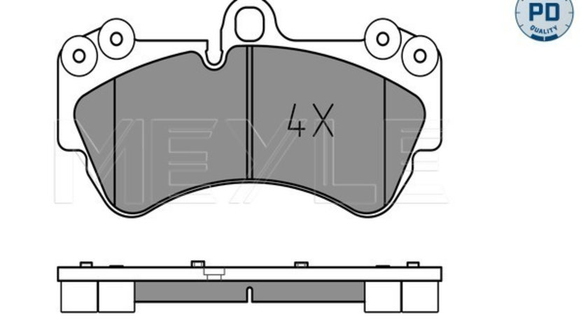 Set placute frana,frana disc punte fata (0252369217PD MEYLE) PORSCHE,VW