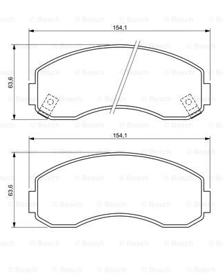 Set placute frana,frana disc punte fata (0986494314 BOSCH) KIA