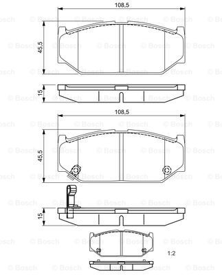 Set placute frana,frana disc punte fata (0986495308 BOSCH) SUZUKI