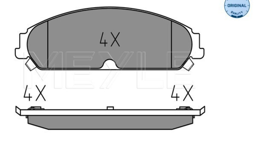 Set placute frana,frana disc punte fata (0252416417W MEYLE) CHRYSLER,LANCIA