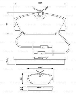 Set placute frana,frana disc punte fata (0986469191 BOSCH) RENAULT