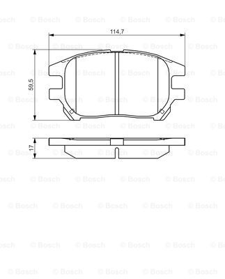 Set placute frana,frana disc punte fata (0986495140 BOSCH) LEXUS,TOYOTA