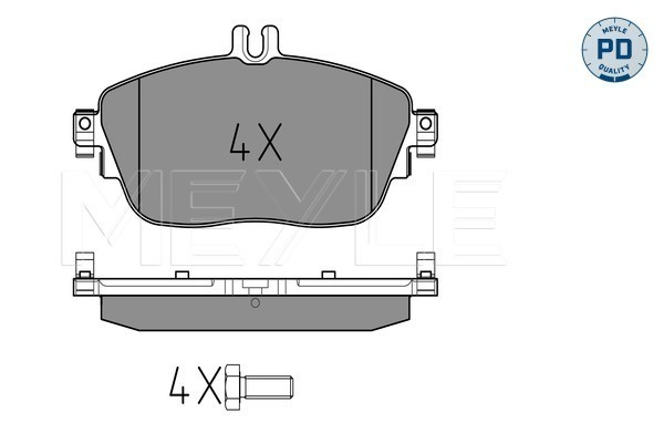 Set placute frana,frana disc punte fata (0252486919PD MEYLE) MERCEDES-BENZ