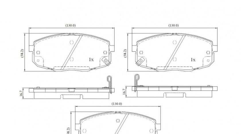 Set placute frana,frana disc punte fata (VKBP80183A SKF) HYUNDAI,KIA