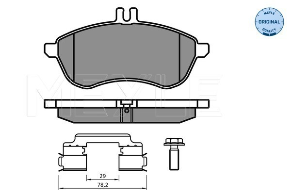 Set placute frana,frana disc punte fata (0252430620K2 MEYLE) MERCEDES-BENZ