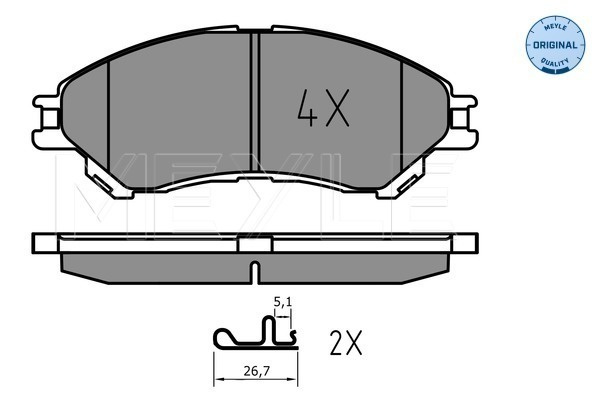 Set placute frana,frana disc punte fata (0252597916 MEYLE) SUZUKI