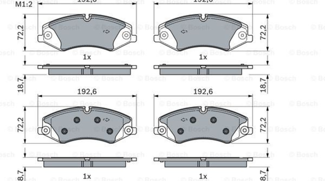 Set placute frana,frana disc punte fata (0986494980 BOSCH) LAND ROVER