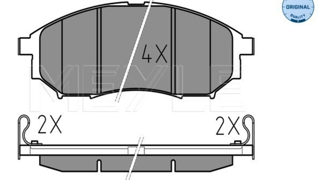 Set placute frana,frana disc punte fata (0252369816W MEYLE) INFINITI,NISSAN,RENAULT