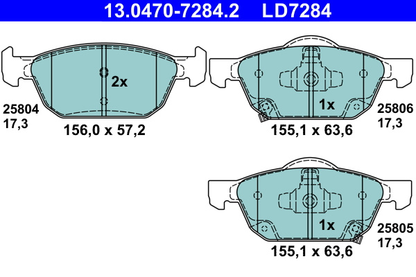 Set placute frana,frana disc punte fata (13047072842 ATE) HONDA